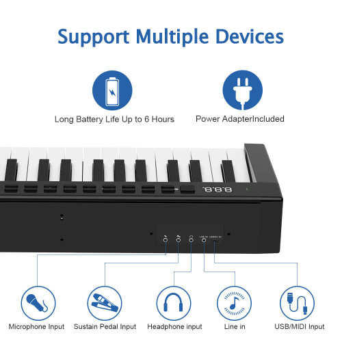 پیانو پرتابل کونیکس ph88c